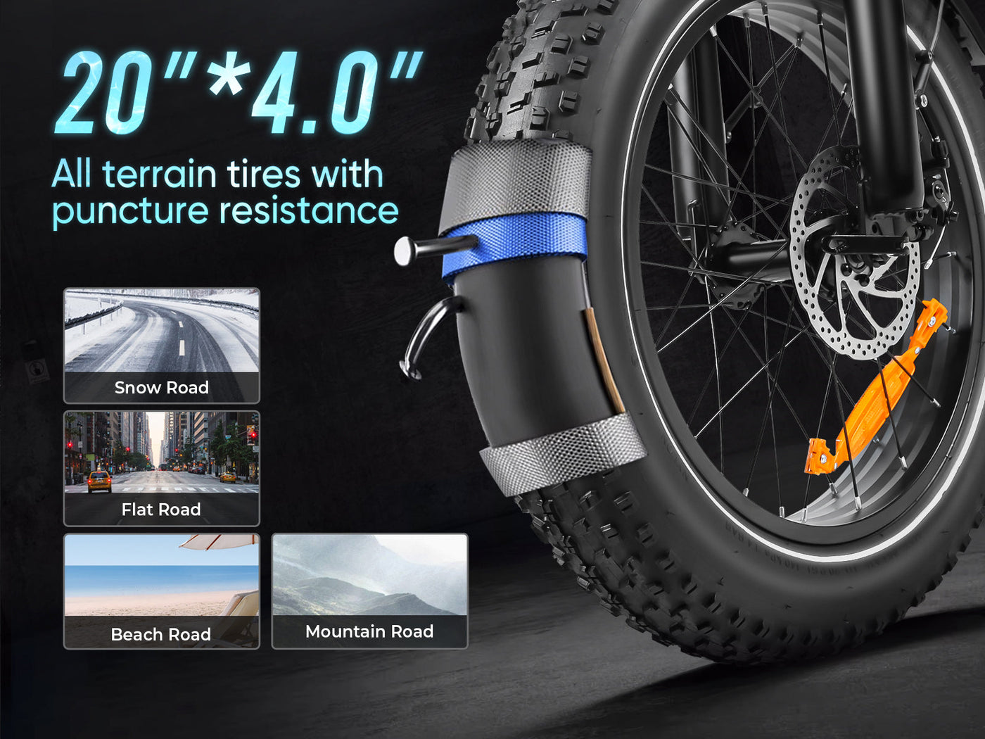 LOTDM200-II Fat Tire Electric Mountain Bike