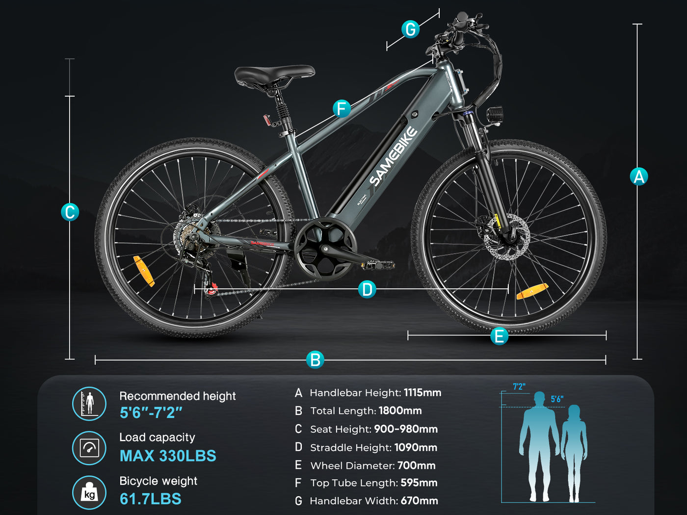 RS-A01 MEN 1.0 Electric Commuter Bike